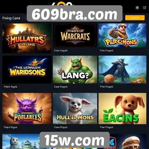 Jogos populares disponíveis em 609bra.com